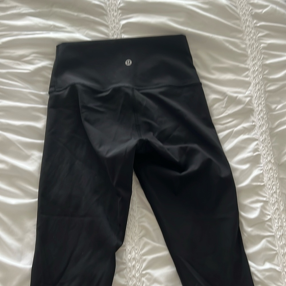 Black lululemon crop leggings  size 4